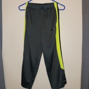 Nike Dri-FIT BoysTrack‎ sweat Pants Athletic Activewear Sportswear Gray Green S